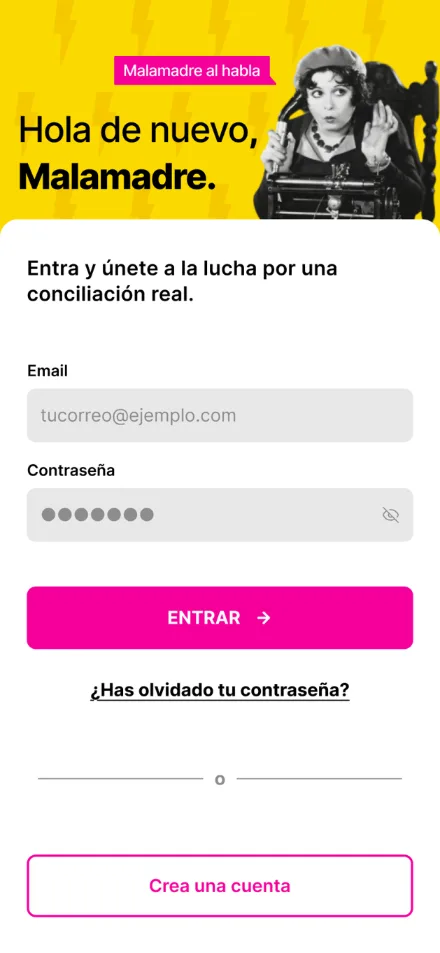 App Malasmadres · Acceso